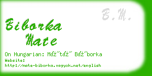 biborka mate business card